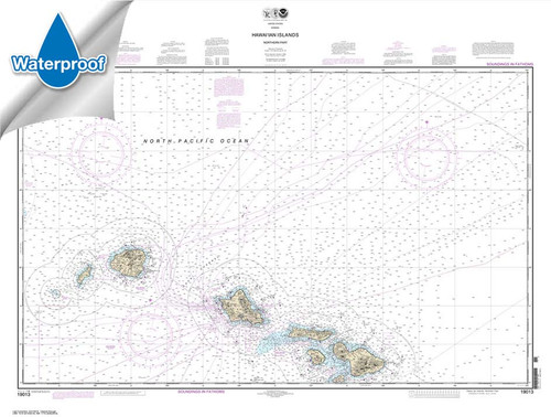 Waterproof NOAA Chart 19013: Hawai'ian Islands northern part
