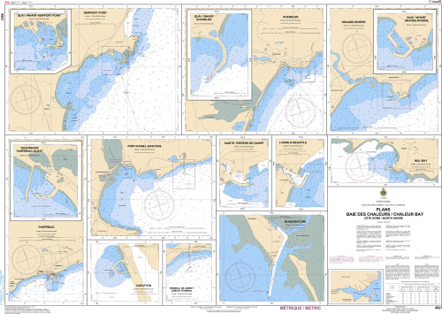 CHS Chart 4921: Plans, Baie des Chaleurs/Chaleur Bay (cÃ´te nord/North Shore)