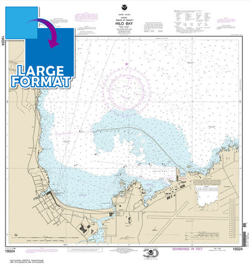 Large Format NOAA Chart 19324: Island Of Hawai'i Hilo Bay
