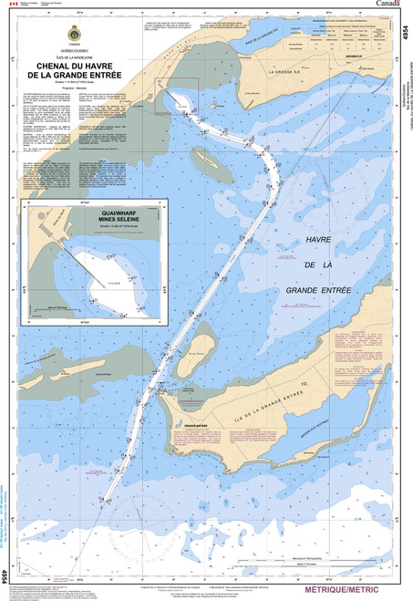 CHS Chart 4954: Chenal du Havre de la Grande EntrÃ©e