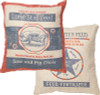 Feed Sack Pillow - Lone Star Feed