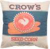 Feed Sack Pillow - Crows Seed Corn
