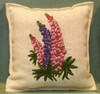 Lupine Embroidered Balsam Filled Pillow