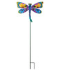 Floral Dragonfly Stake - Blue