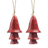 Red Spotted Mushroom Windchimes Set of 2