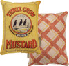 Three Crow Mustard Pillow