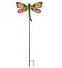 Floral Dragonfly Stake - Red