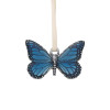 Blue Butterfly Pewter Ornament