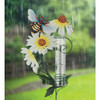 Flower Rain Gauge Stake - Bee