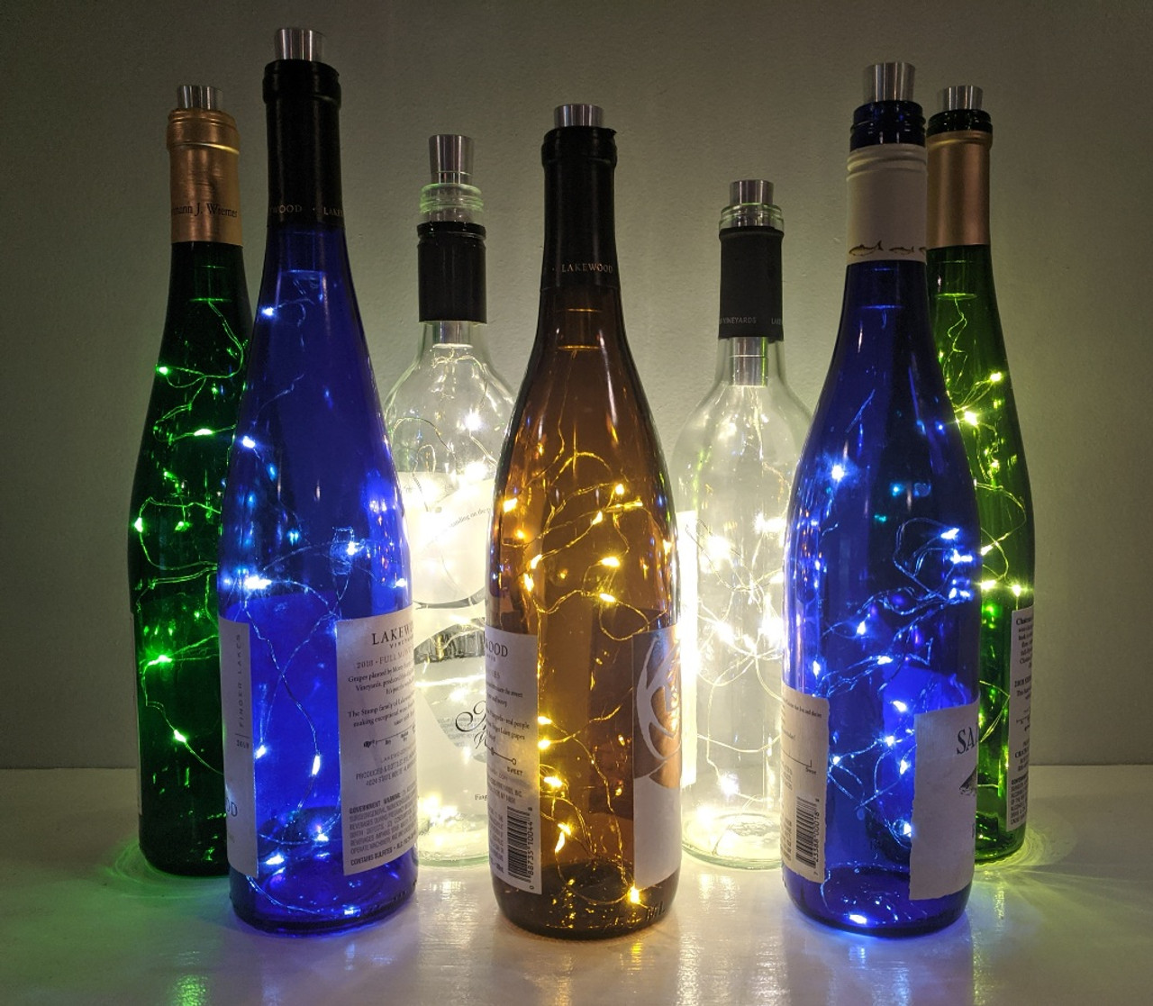 Wine Bottle Lights White The Old Farmer S Store   Wine Lights  76927.1647868547 