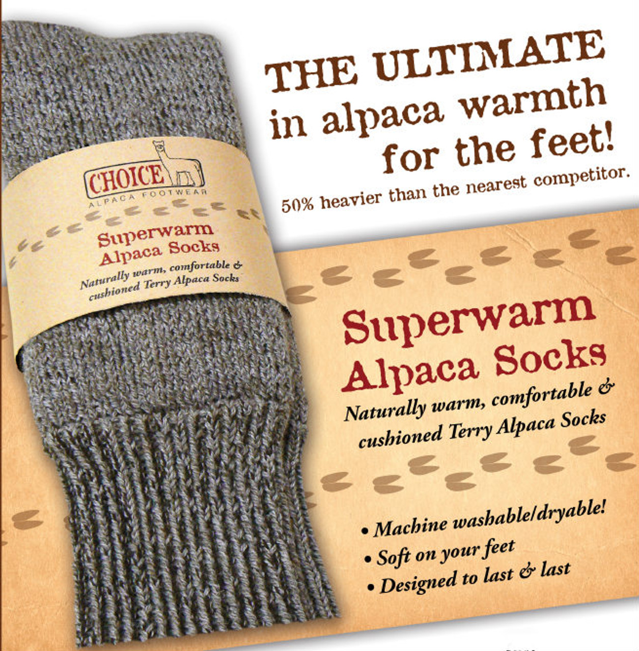 Superwarm Alpaca Socks - Made in the USA