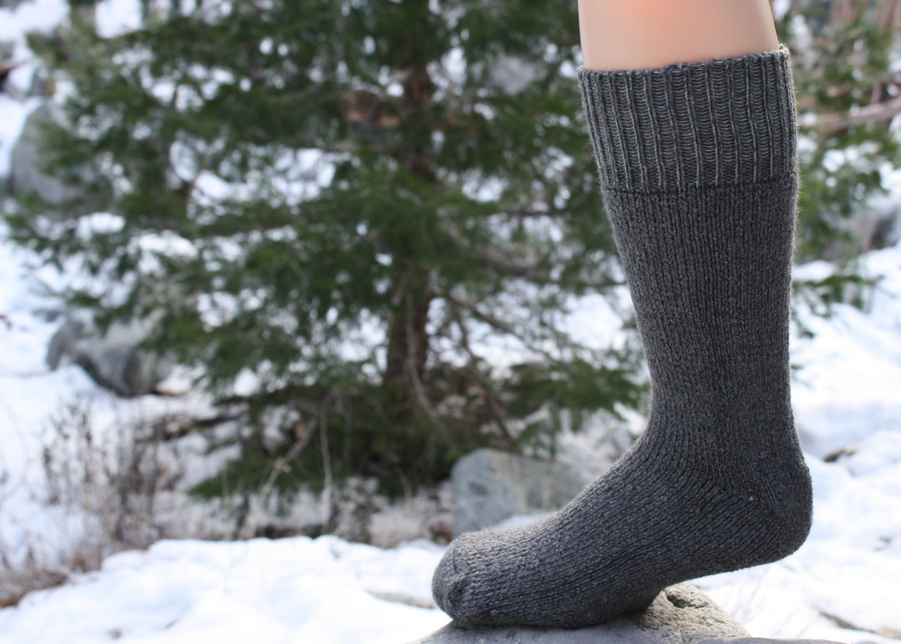 Mens alpaca cushioned walking socks