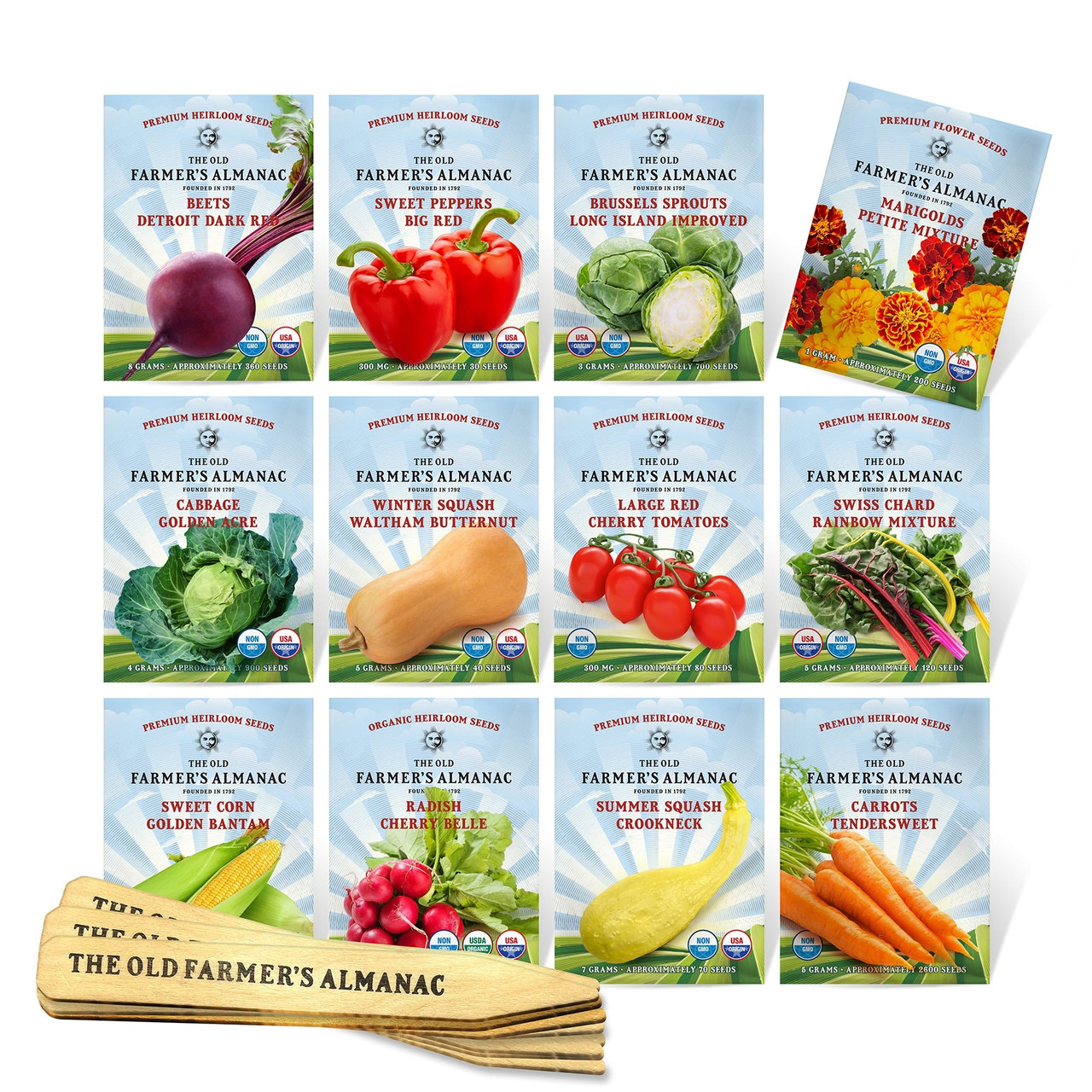 The Old Farmer's Almanac Heirloom Vegetable Garden Seed Starter Kit - The  Old Farmer's Store