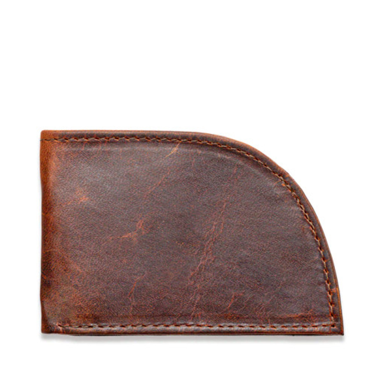 Moose Leather Front Pocket Wallet (brown) - The Old Farmer's Store