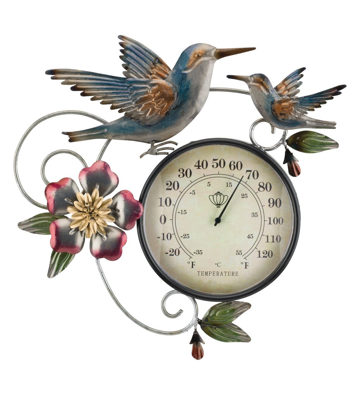 Thermometer Wall Decor - Hummingbird - The Old Farmer's Store