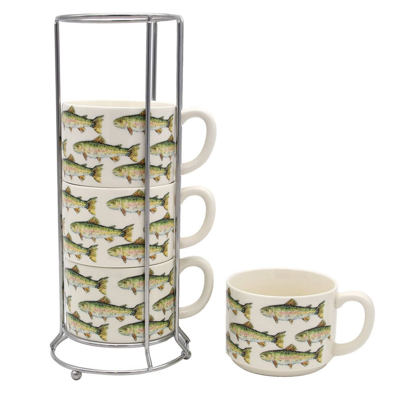 Trout Stacking Mug Set - The Old Farmer's Store