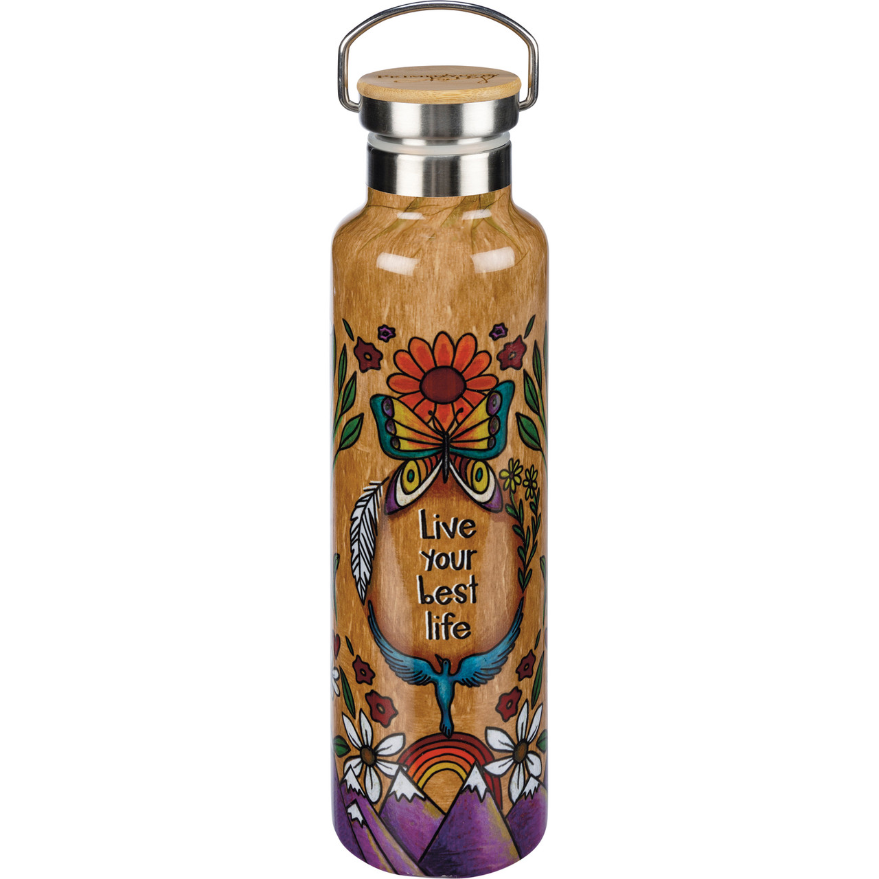 Insulated Water Bottle - Live Your Best Life - The Old Farmer's Store