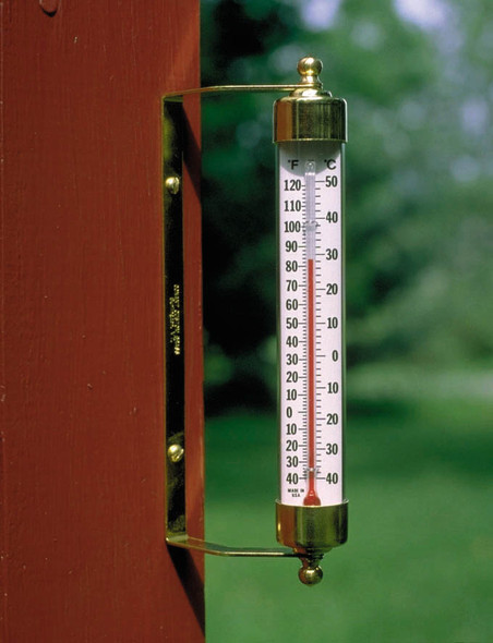 Hanging Galileo Thermometer with Cherry Finished Wood Frame