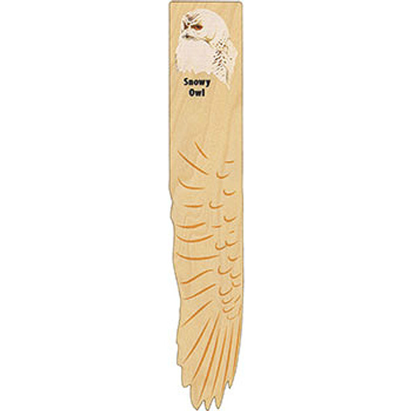 Snowy Owl Wooden Wing Bookmark