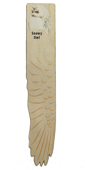 Snowy Owl Wooden Wing Bookmark