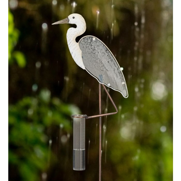 Rain Gauge Stake - Egret
