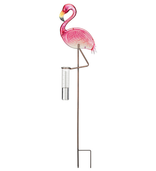 Rain Gauge Stake - Flamingo