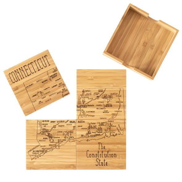 Coaster Puzzle Set/4 Connecticut