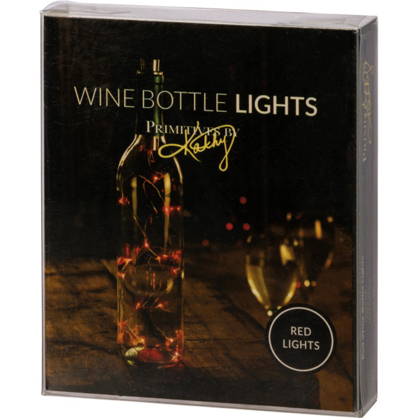 Wine Bottle Lights - Red