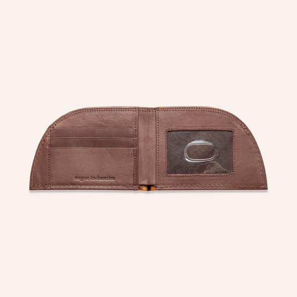 American Bison Leather Front Pocket Wallet (brown)