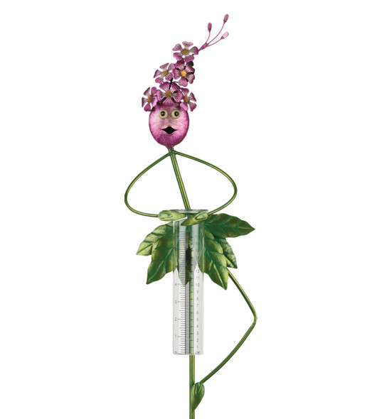 Be Jolly Rain Gauge Stake - Hydrangea