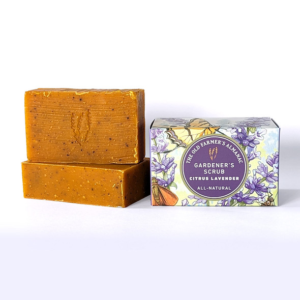 The Old Farmer's Almanac Gardener's Scrub - 2 Bar Gift Box - soap and box image