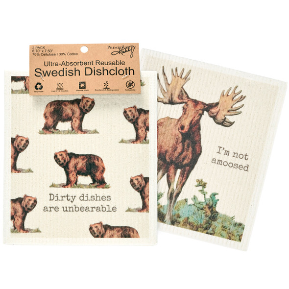 Swedish Dishcloth 2 Pack - Amoosed