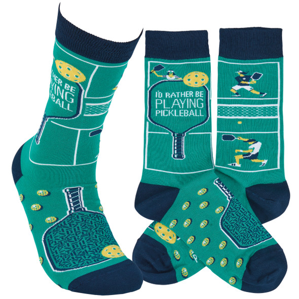 Socks -I'd Rather Be Playing Pickleball