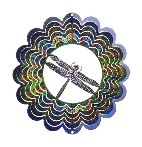 Kaleidoscope Wind Spinner Dragonfly