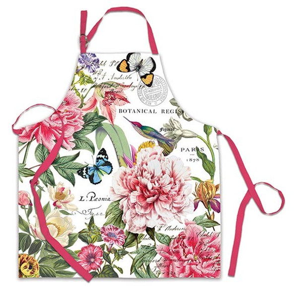 Kitchen Apron, Peony Design