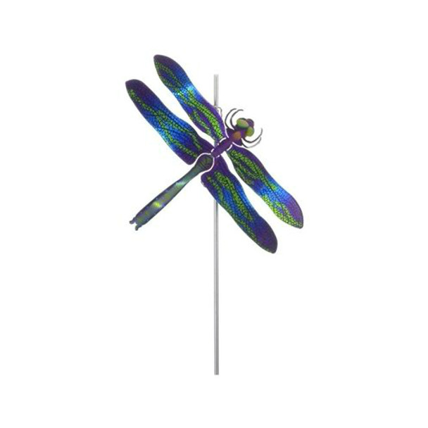 Color Infused Metal Garden Stake - Dragonfly