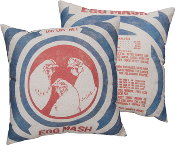 Feed Sack Pillow - Egg Mash