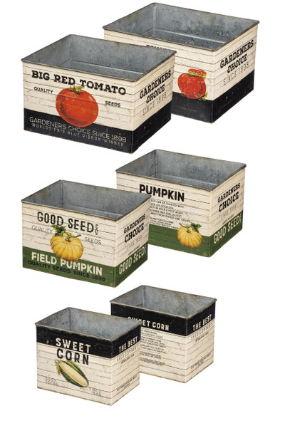 Tin Bin Set - Seed Packets