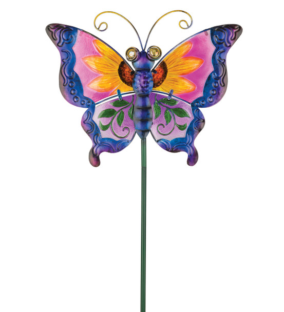 Floral Butterfly Stake - Purple