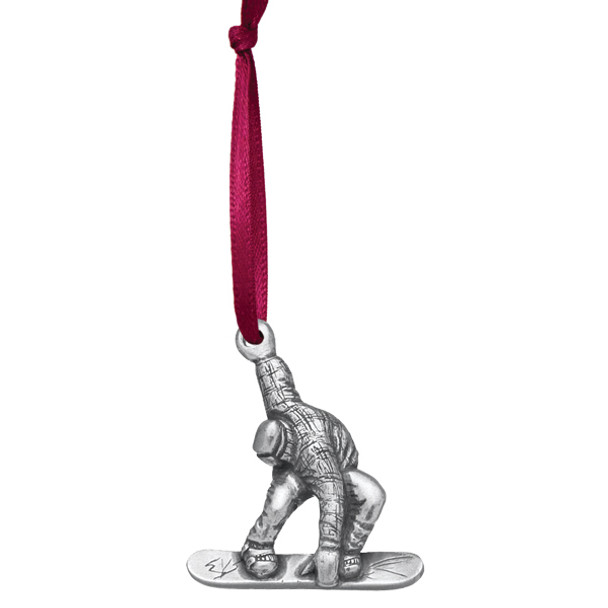 Snowboarder Pewter Ornament