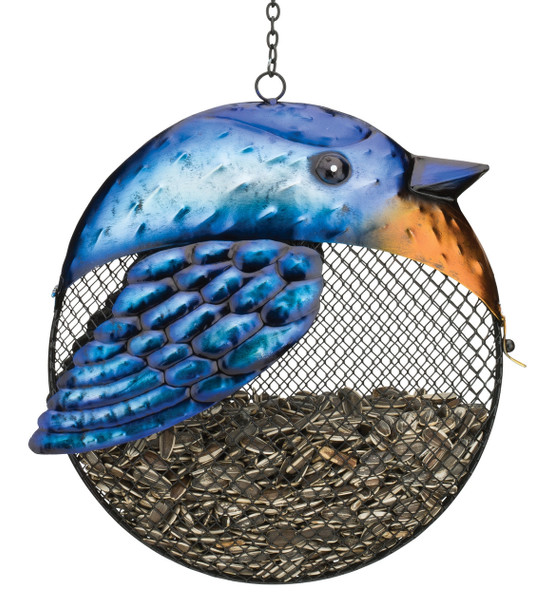 Fat Bird Seed Feeder - Blue  Bird