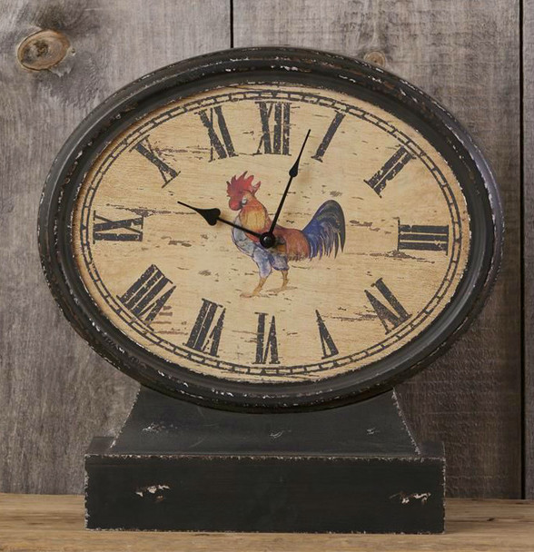 Vintage Rooster Mantle Clock