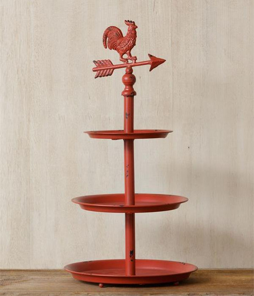 Iron Rooster Shelf Tiered