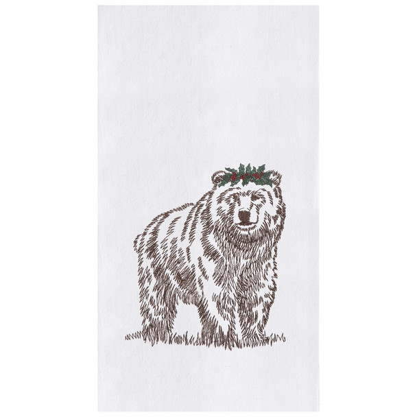 Holly Bear Towel