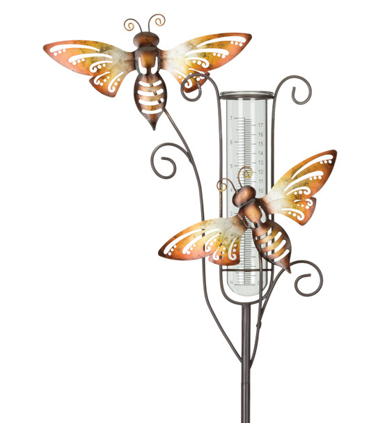 Capri Rain Gauge Stake - Bee