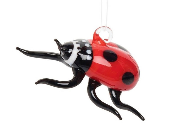 Ladybug Artglass Ornament