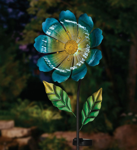 Flower Burst Solar Stake - Blue