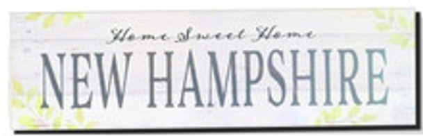 Home Sweet Home New Hampshire - Wooden Sign