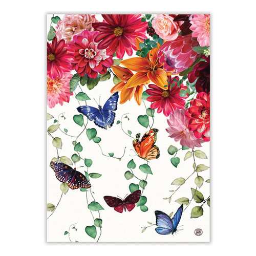 Floral Bee Happy - Kitchen Towel - The Old Farmer's Store