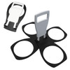 GO GREEN - CARRY AROUND - REUSABLE FOLDING CUP CARRIER - BLACK - EA